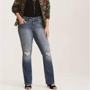 Torrid Slim Boot Ripped Destruction Jeans